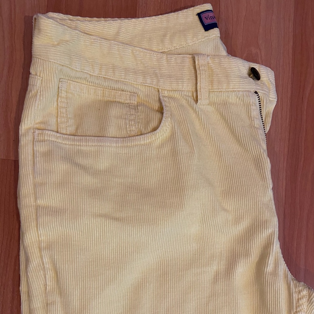 Vineyard Vines yellow corduroy 5 pocket pants